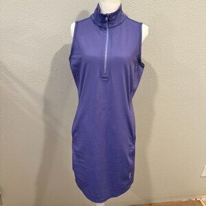 Tommy Bahama Aubrey IslandZone® 1/4 Zip Dress - Blue Iris - Size S